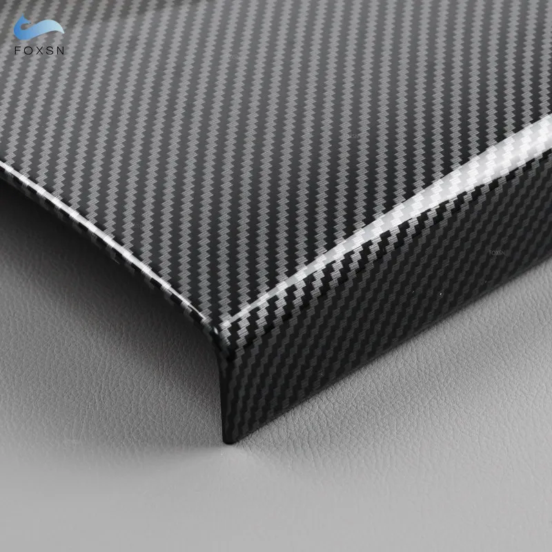 Car Inner Accessories Center Console Armrest Box Protection Cover ABS Carbon Fiber Trim For Mercedes Benz S Class W222 2014-2019