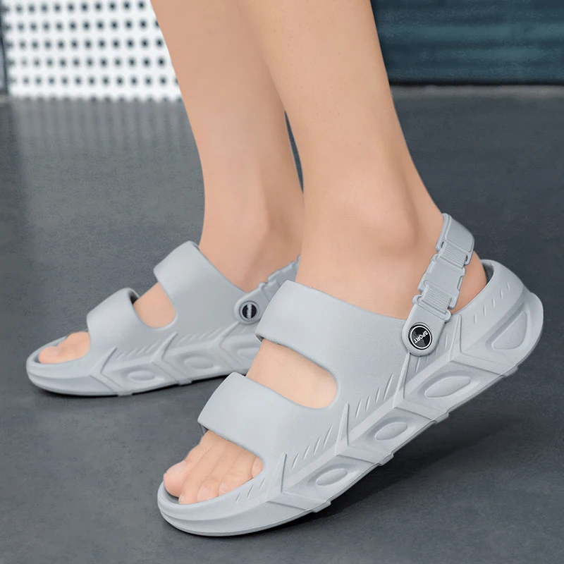 Mens Rubber Platform Sandals Slippers Beach Shoes Garden Clogs Slip On Sandal Driving Size 46 47 Lightweight Soft