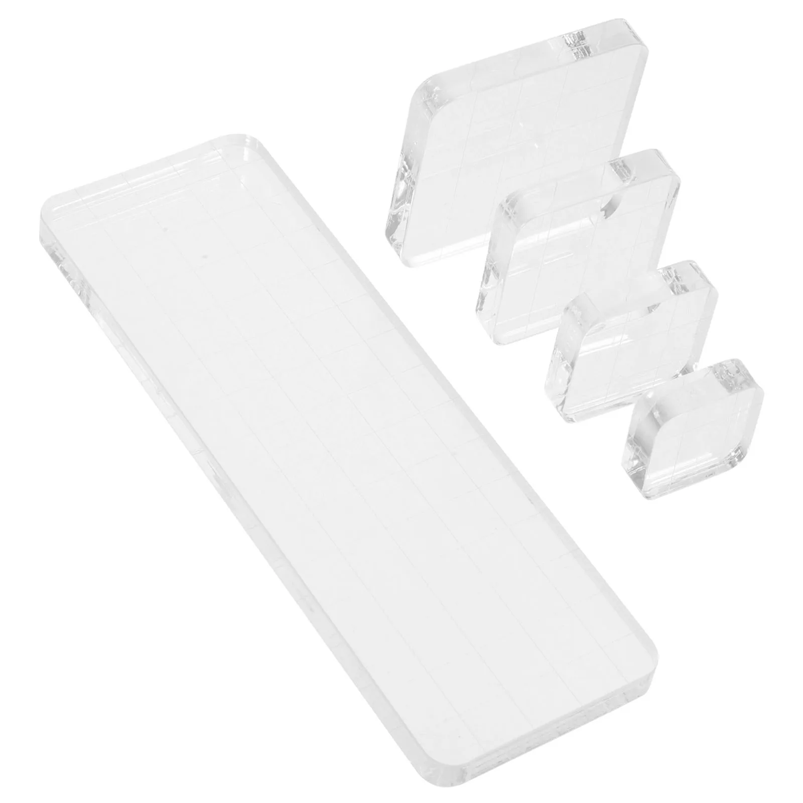 

5pcs Acrylic Stamp Accessories Clear Stamping Block DIY Tools Notebooks Invitations Clipboards Seal Pattern Planning Durable