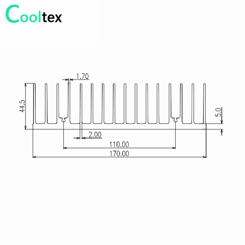 Imagem -06 - Radiador Grande 170x170x44.5 mm Dissipador de Calor de Alumínio para Chip Eletrônico Lcd Circuito Integrado Refrigeração