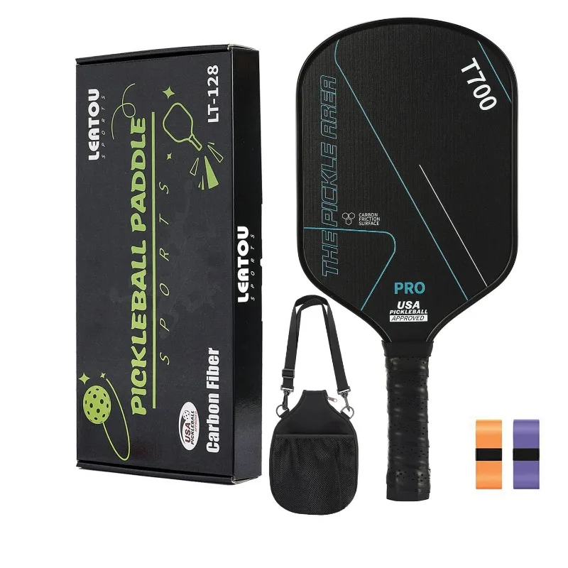 ZOCO Pickleball المجاذيف ألياف الكربون T700 مضرب كرة المخلل القماش الملمس الخام ماتي المنافسة حقيبة التخزين مجموعة USAPA المعتمدة