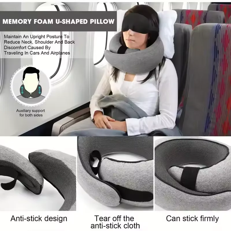 

New Memory Foam Snail Travel Pillow Portable Airplane Neck Pillow U-Shaped Pillow Office Nap Neck Pillow Neck Pillow Neck Pillow