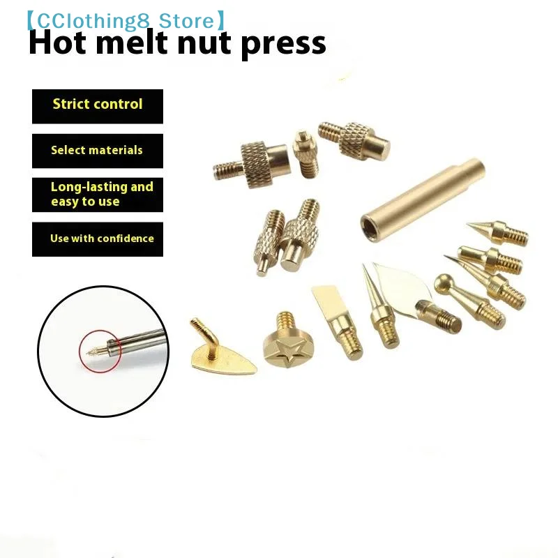 7/9/10Pcs Heat Insert Nut Iron Tip M2 M3 M4 M5 M6 M8 Brass Thread Embedded Kit Tool For Plastic 3D Printer Soldering Iron【AliS8】