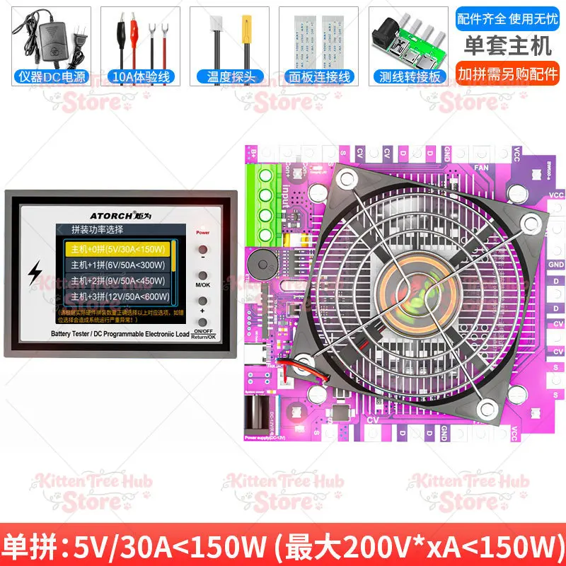 DL24MP 600W Car Power Electronic Load Voltage Indicator Battery Tester 18650 Pack Capacity  USB DC 72V Checker Tools