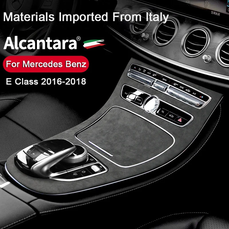 

Alcantara Suede For Mercedes Benz E Class W213 2016 2017 2018 Car Central Console Gear Shift Panel Trim Cover Protect Shell