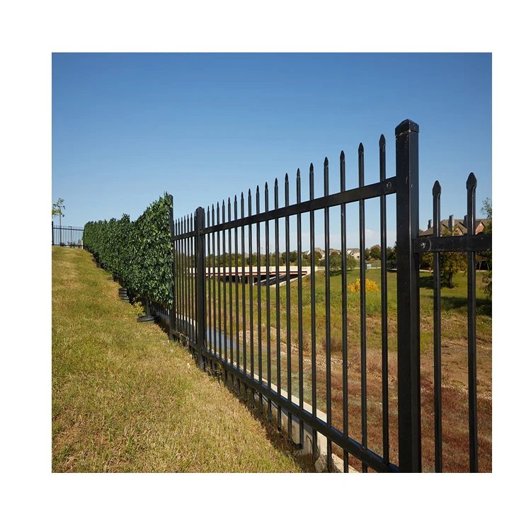 High quality residential galvanized steel perforated metal fence zinc steel garden fence