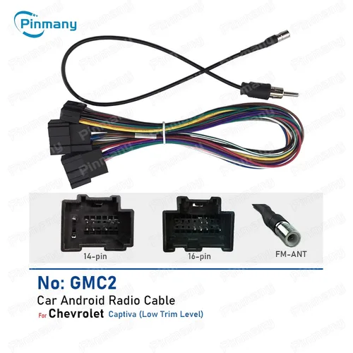 Adaptador de Cable de Radio estéreo para coche, arnés de cableado de alimentación de 16 pines, conector de unidad Android para Chevrolet Captiva Aveo Epica