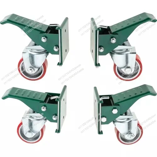 3 inch iron core polyurethane heavy duty casters, woodworking table pedal lift casters