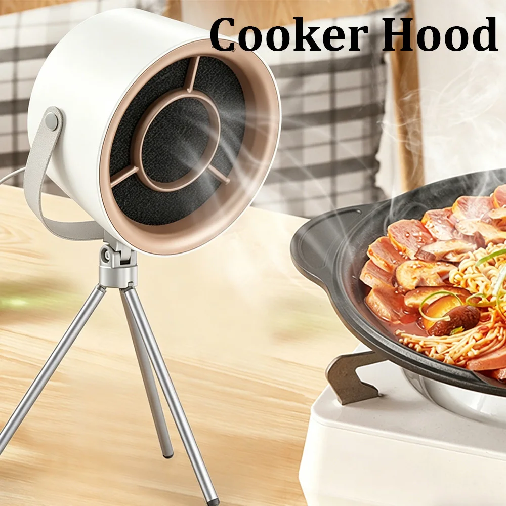 

Mini Desktop Range Hoods Portable USB Powered Exhaust Fan Small Kitchen Hood Extractor Barbecue Large Suction Cooker Hood