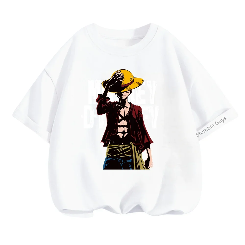 Anime One Pieces Tshirt Kids Sonic Clothes Boys Luffy T Shirt Boy Clothing Zorro T-shirt Summer Teen Short Sleeve Tops Tees