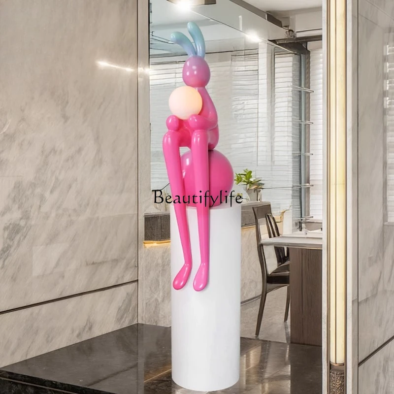 

ls 04Creative light luxury hotel lobby high-end welcome sales office soft floor long leg ornament