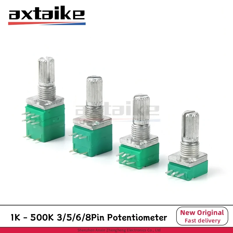 5PCS 3/5/6/8pin B1K B5K B10K B20K B50K B100K B250K B500K RK097N/G RV097 Audio Amplifier Volume Adjustable Potentiometer Resistor