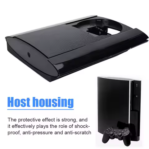 Complete Housing Shell Case Full Kit Game Console Case New Gaming Accessories Black with Screws for PS3 Super Slim 4K 4000