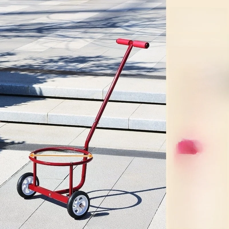 hand-pulled-trash-and-water-transport-cart-rural-household-waste-disposal-vehicle-bucket-water-delivery-multi-purpose-cart