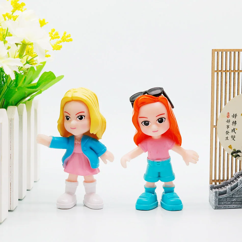 8 SZT |    Figurki postaci z anime z materiału PVC - 5 uroczych figurek - Dekoracja na biurko, kolekcja dla fanów i prezent świąteczny na Boże Narodzenie