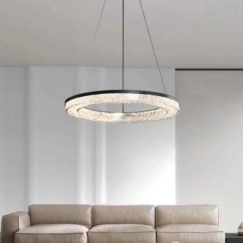 

Минималистичная люстра в скандинавском стиле для гостиной, светодиодная Подвеска со стразами, освещение для столовой и спальни, украшение для дома