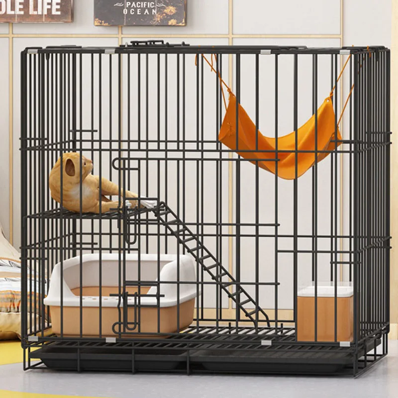 Middle Wholesale 2 TIERS Pet cat cage villa  two layers house luxury large size space indoor fold cattery articles cat nest