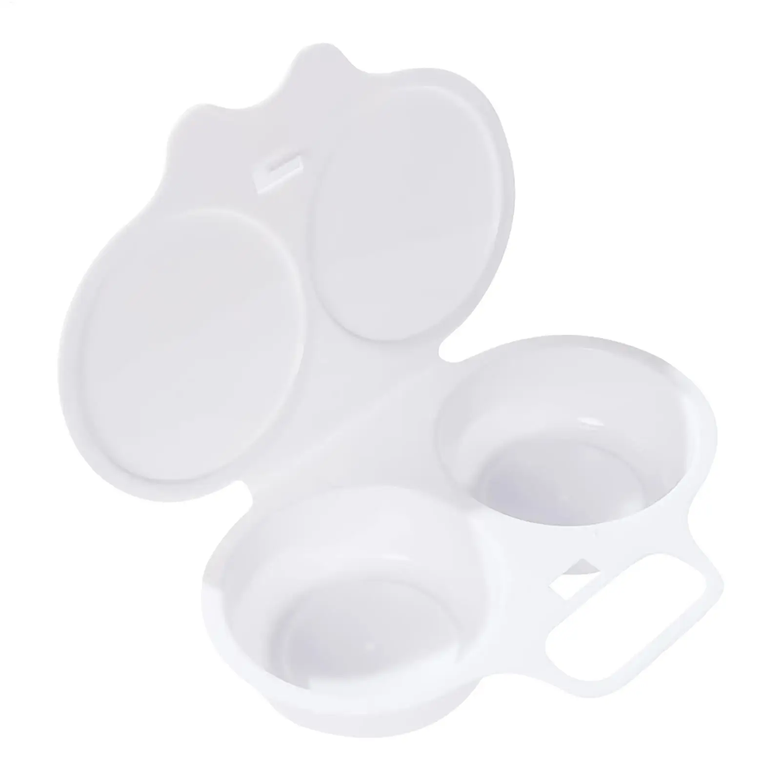 Microwave Egg Cooker Poached Egg Steamer Round DIY Eggs Boiler Poacher 2 Eggs Capacity For Noodles Easy To Use And Clean