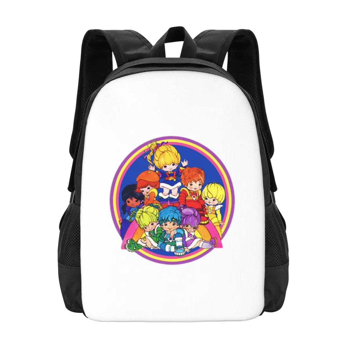 Rainbow Brite And Friend Backpack Hot Sale Daypack Large Capacity Kids BookBag School Bag Shoulder Bags for Men Women