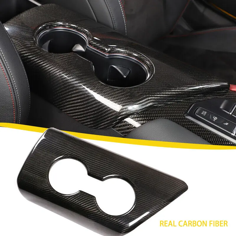 

Real Dry Carbon Fiber Car Central Control Armrest Cover For Toyota Supra A90 2019-2022