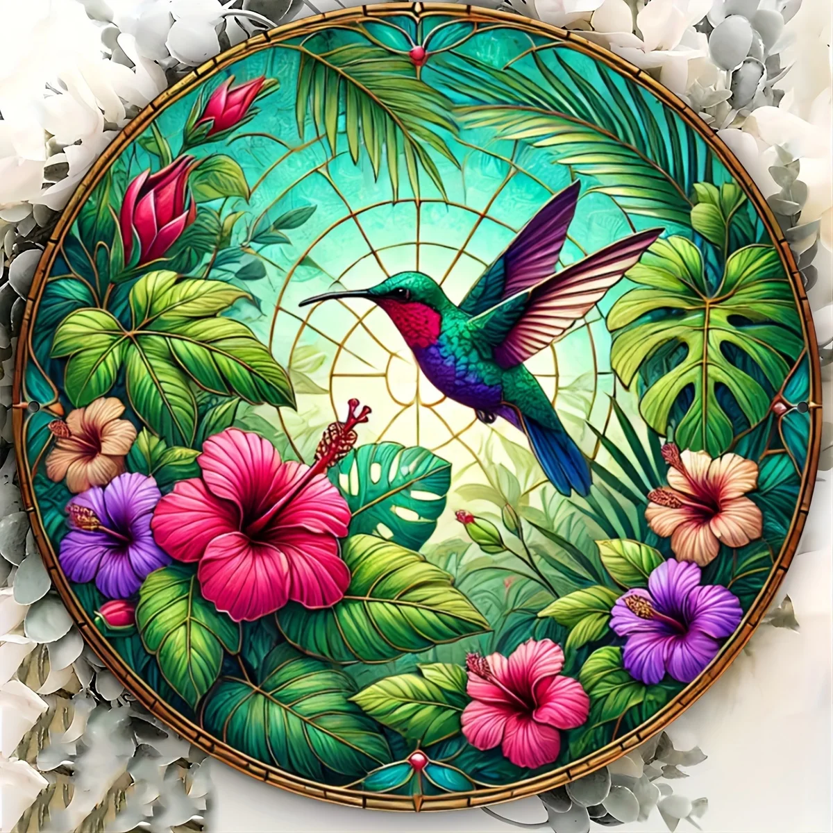 CIFBUY Vintage Aluminum Wall Art Waterproof Durable Hummingbird Decor for Home Hunting Fishing Room