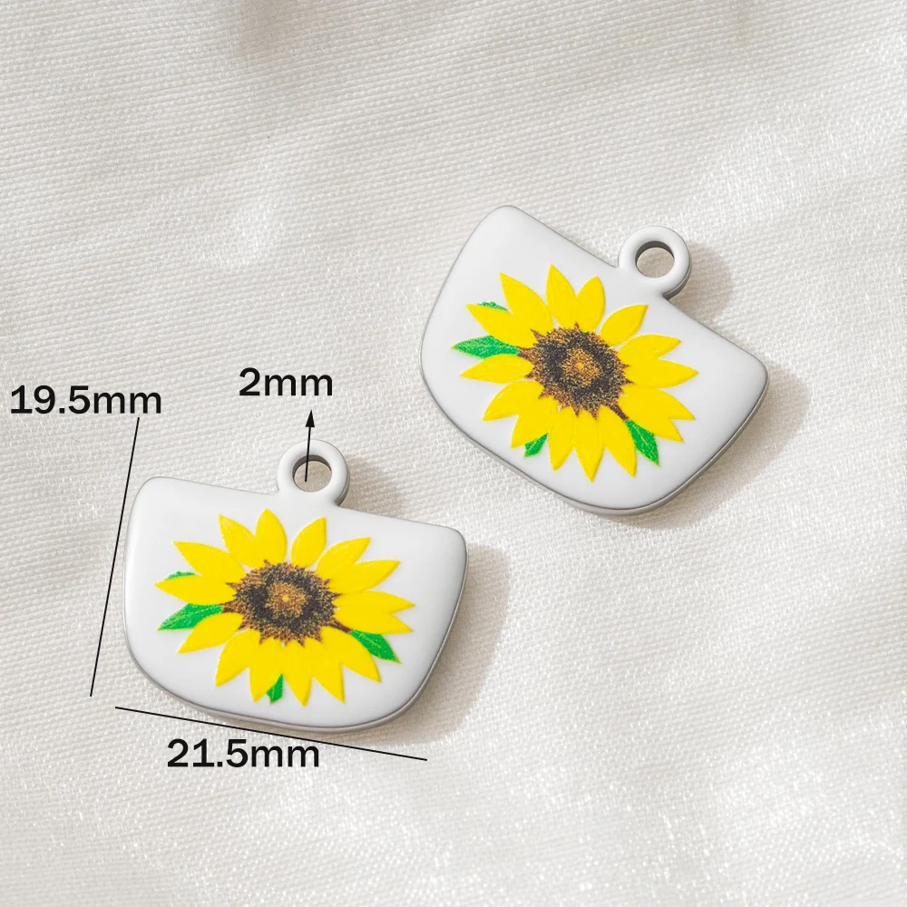 5 Stück Niedliche Handbemalte Emaille-Anhänger mit Schmetterling- und Sternmotiven aus Edelstahl für Frauen, DIY-Halsketten, Schmuckherstellung, Accessoires – Detail 7
