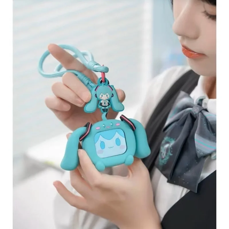 

In Stock Bilibili Hatsune Miku Cube Face Lcd Touch Screen Tws Earphones Gift Box Interactive Display Bluetooth Birthday Gift