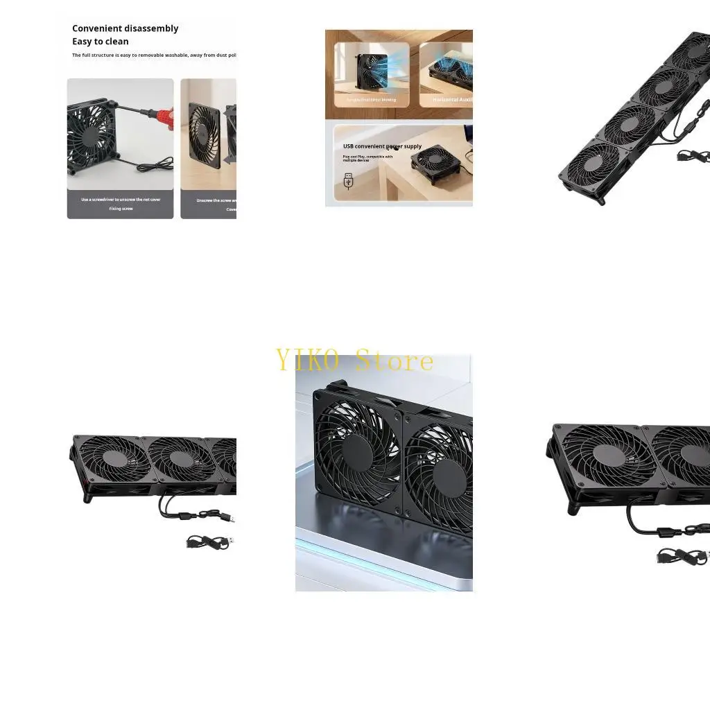 K32C 12cm Quiet Operation USB Fan With Button Perfect For Gaming Console And Greenhouse