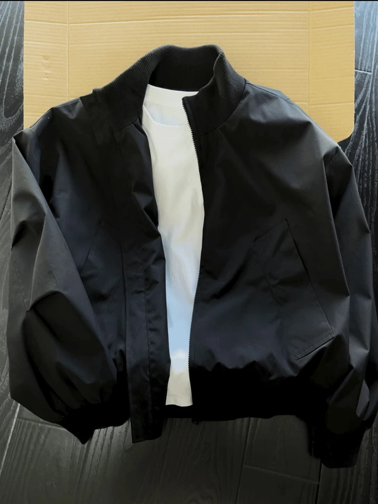 

American Sle Bomber Pilot Jaet Men's Spring Autumn Cleanfit Silhouette ort High Street Baseball orm Loose Fit Casua...