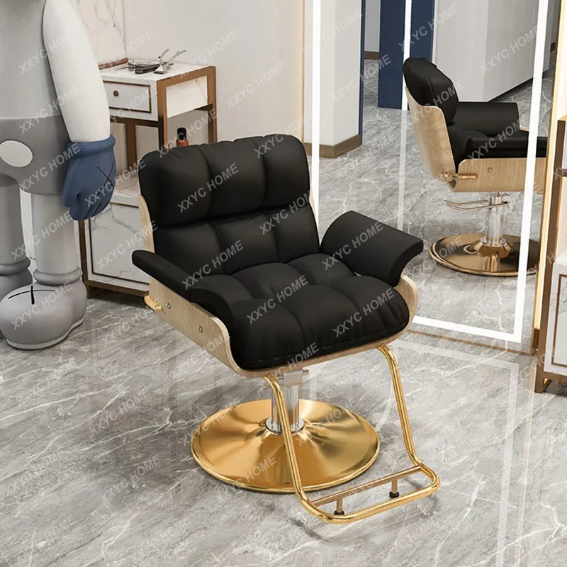 

Barbershop Luxury Chair Comfort Vintage Leather Barber Hairdressing Chair Hidraulic Leg Silla De Barbero Furniture