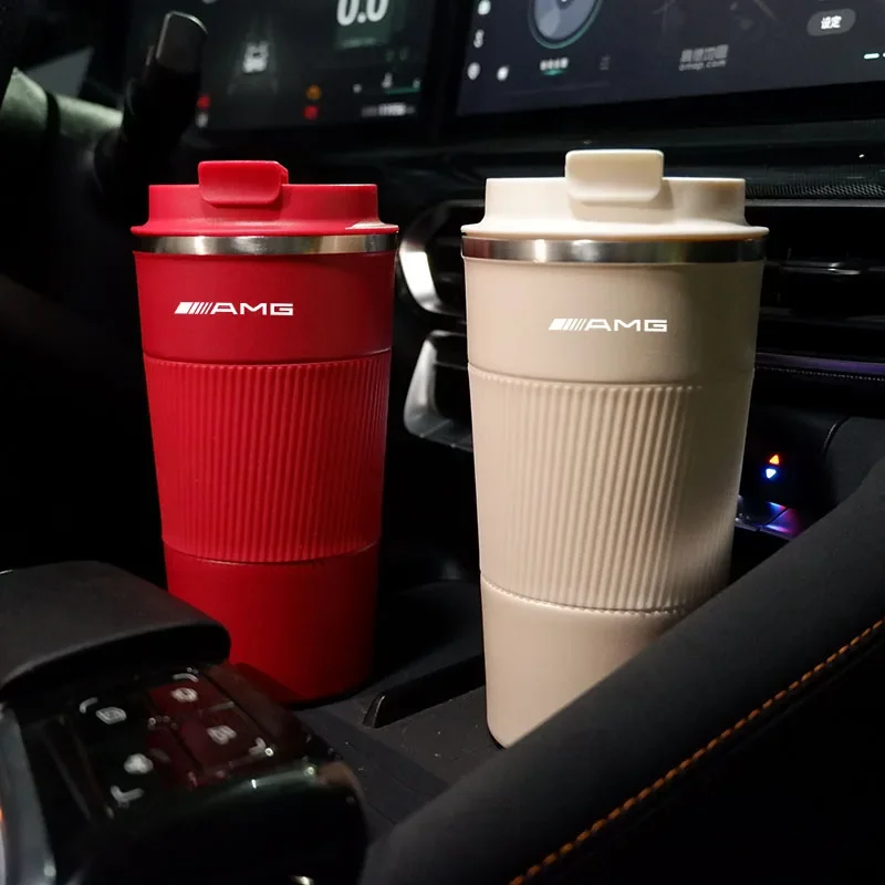 For Mercedes Benz AMG W164 W203 W204 W168 C180 E320  CLA CLK CLS ML GLA Thermo Cafe Coffee Mug Car Thermos Mug Travel Thermo Cup