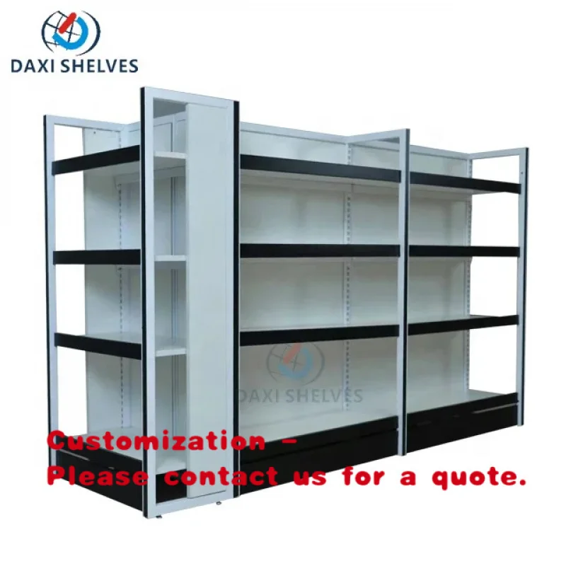custom.Customized Steel Wooden Convenience Store Shelf Display Supermarket Shelves Rack