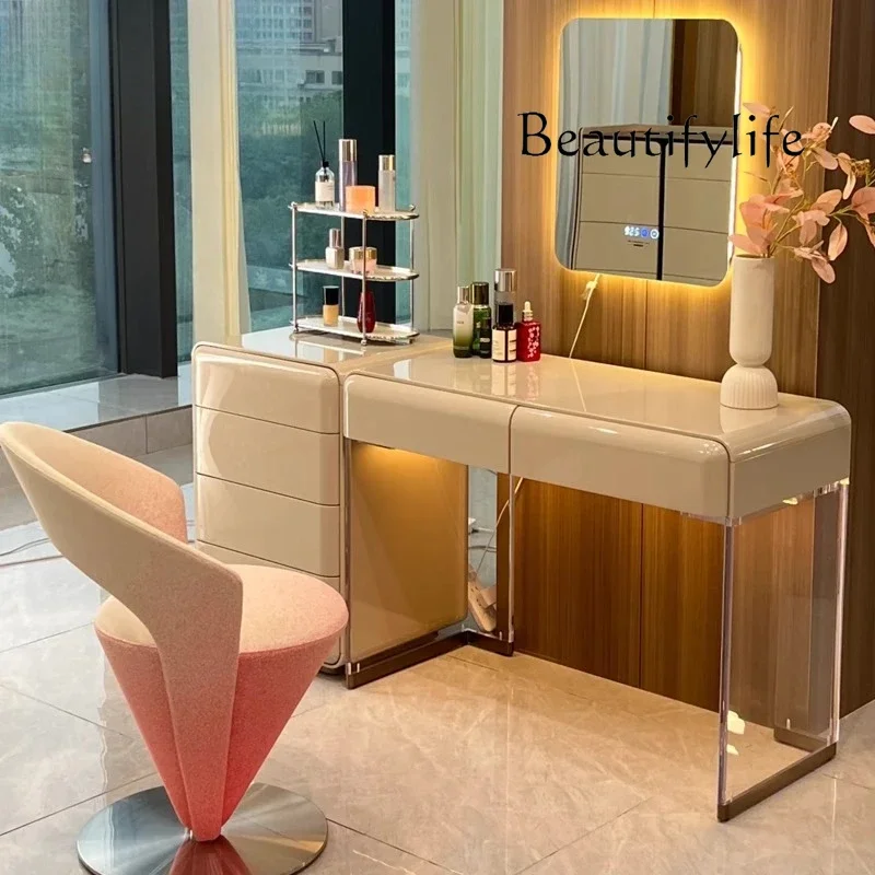 

BJ Italian Minimalist Dresser Chest Cabinet Storage Integrated Paint Makeup Table Cloakroom Storage Cabinet