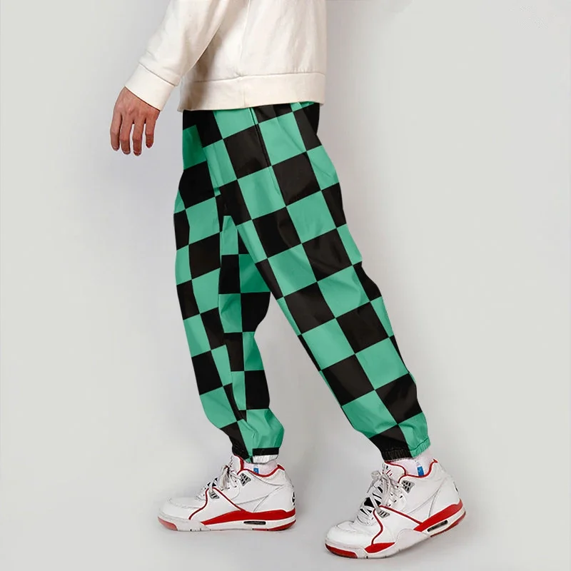 Hip Hop Crane Print Fashion Sweatpants Men Multi Pocket Harajuku Jogger Trousers Japanese Streetwear Pants K20