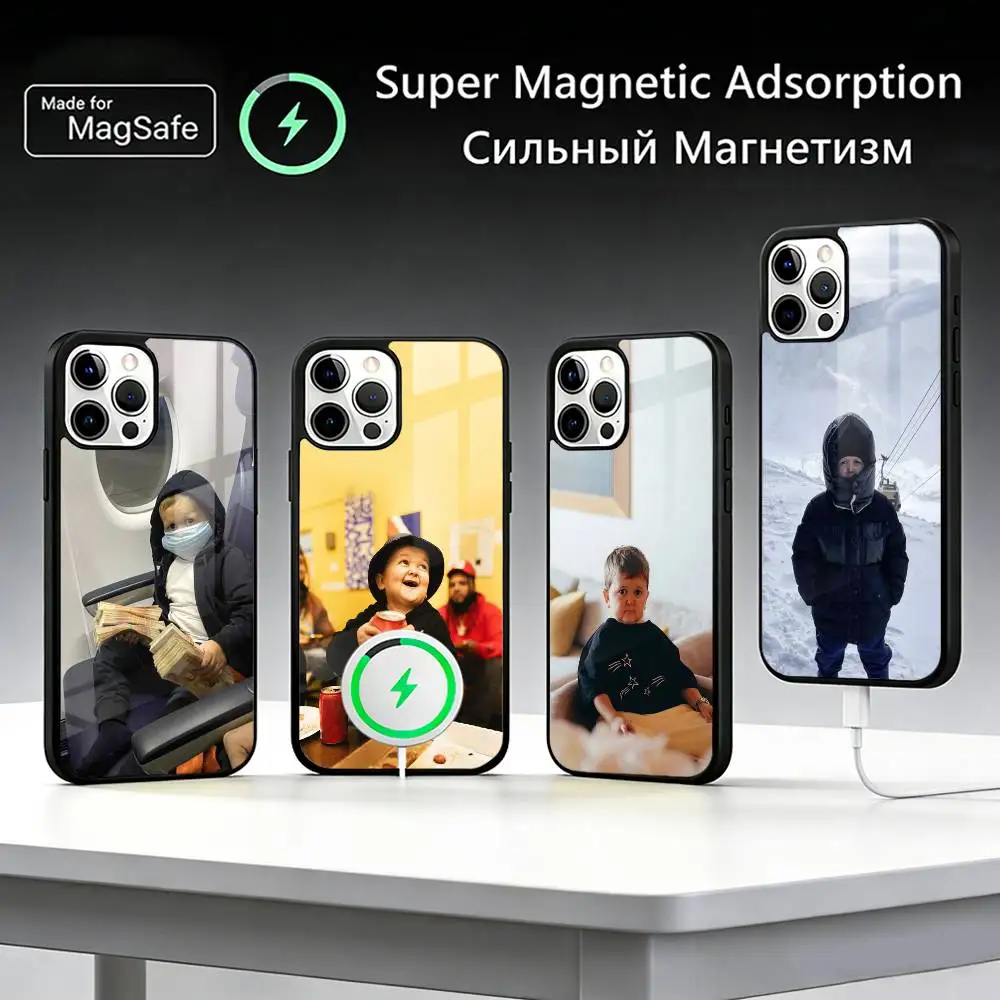 

Mini Khabib H-Hasbulla M-Magomedov Phone Case For iPhone17,16,15,14,13,12,11 Plus,Pro Max, New Magnetic Wireless Charging