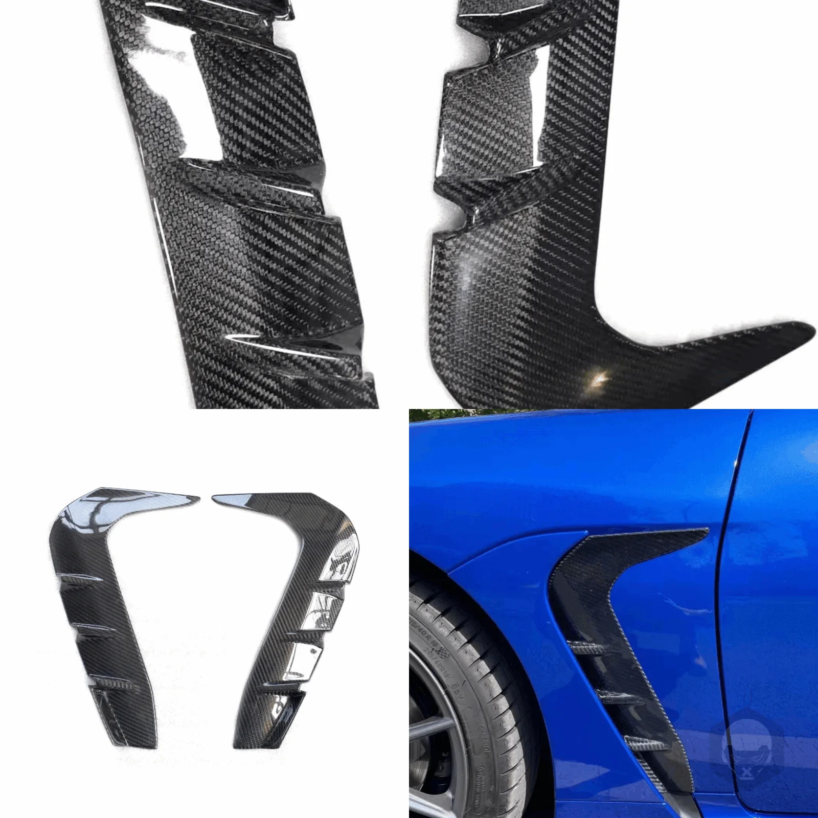 

For Subaru BRZ/Toyota GR86 Carbon Fiber Side Fender Vent Garnish Trim 2022-2024
