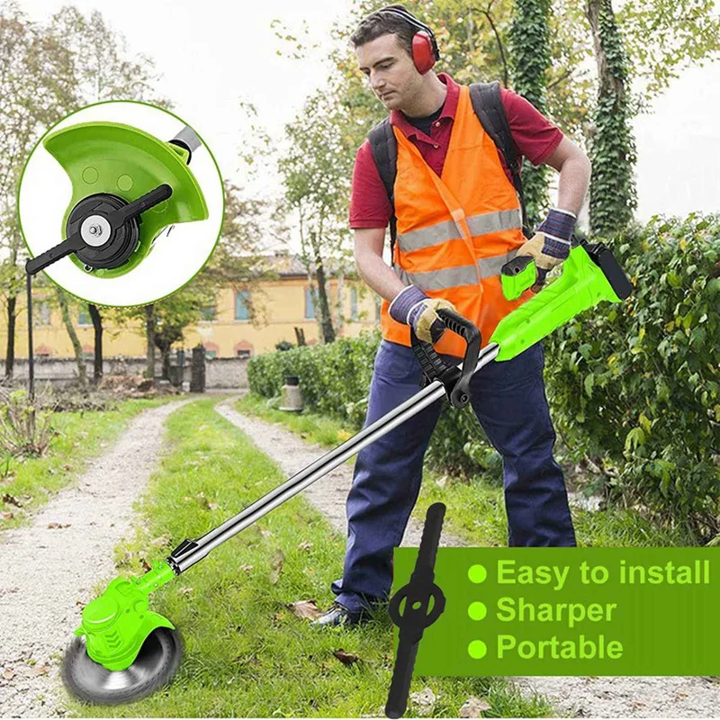 FYBL 500Pcs Plastic Grass Trimmer Blades Lawn Mower Blade Replacement, Cutter Blades for Cordless Trimmer Garden Tool