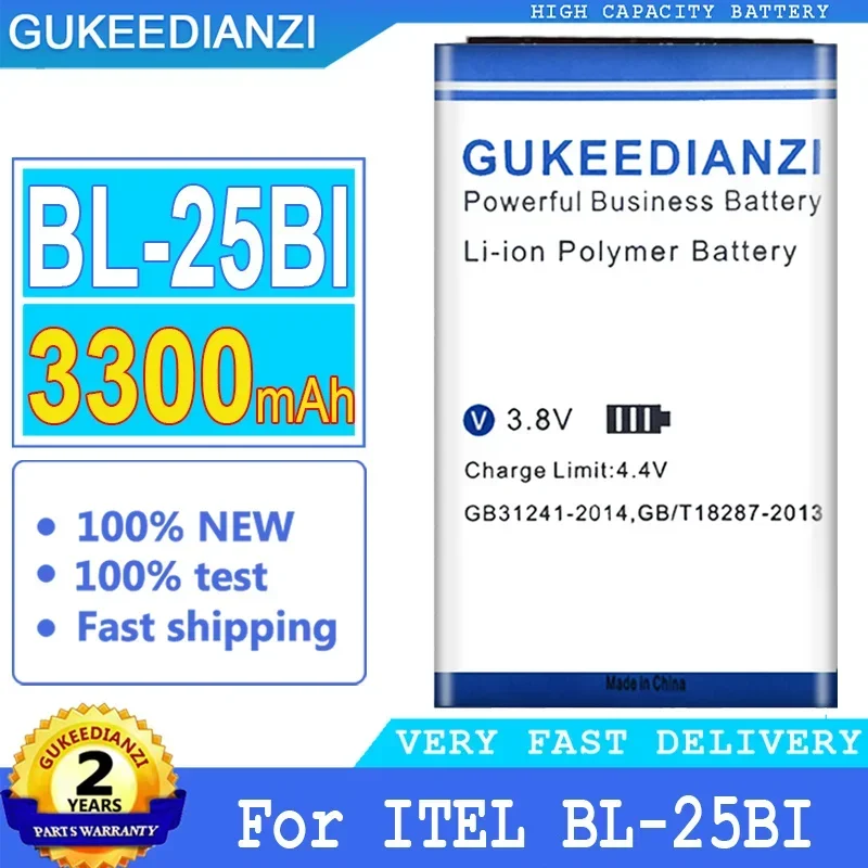 Gukeedianzi-交換用バッテリー、ビッグパワーバッテリー、itelに適合BL-21BI BL-24EI BL-20HI BL-25BI