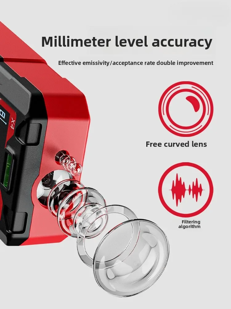 Latest Laser Rangefinder Infrared High-precision Handheld Charging Measuring Room Instrument Electronic Ruler Installation Tool