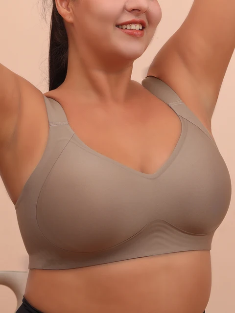 Biustonosz do spania z dużymi piersiami dla kobiet 6XL bez stalowych obręczy zebrane bez blizn plus size kamizelka do ćwiczeń jogi biustonosz zapobiegający zwiotczeniu