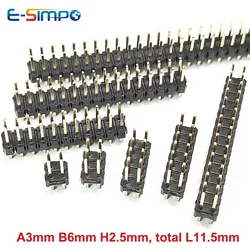 100pcs 2.54mm 2*2/3/4/6/8/10/12/15/20/25/40P L11.5mm 0.1