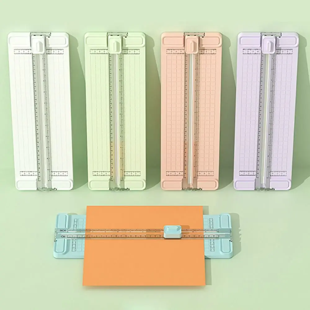 Taglierina per carta 4 in 1 bidirezionale con righello estraibile Tagliatrice per carta Utensile da taglio per carta portatile A4