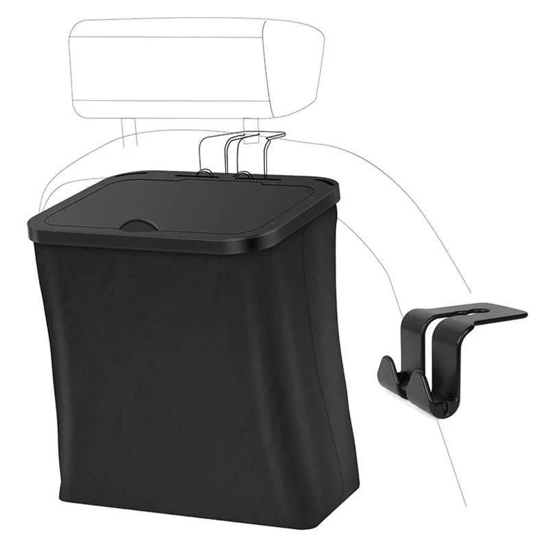 Car Trash Can Bin Organizer Garbage Cars Storage Pockets For Trash Can Closeable Waterproof outer skin Portable Car Accessories