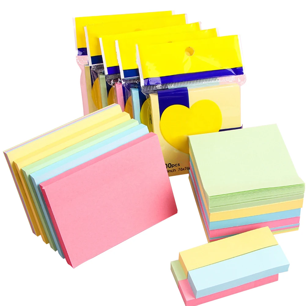 

Square Self-Stick Note Pads, 3x3 Inch, Self-Stick Pads Aesthetic, Colorful Super Sticking Power Memo Pads For School, Office