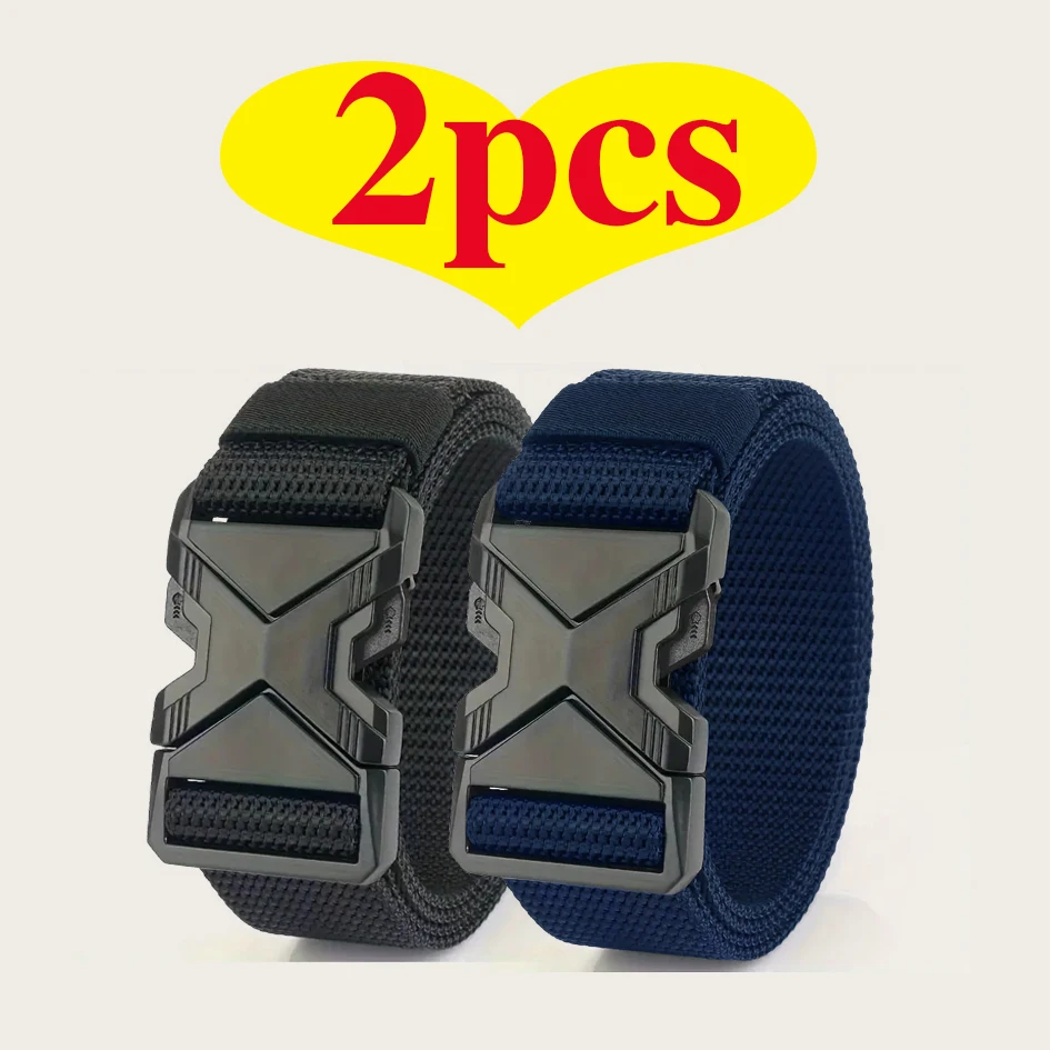 2er-Pack taktischer Herrengürtel für Outdoor-Sport und Freizeit; Gürtel mit Schnellverschluss und Schnalle; Schlussverkauf