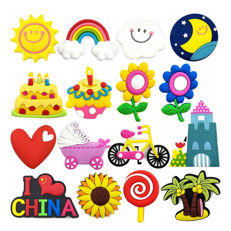 Sun Flower Rainbow Birthday Cake Fridge Magnets Whiteboard Sticker Refrigerator Kitchen Home Decoration Magnetic Message Board