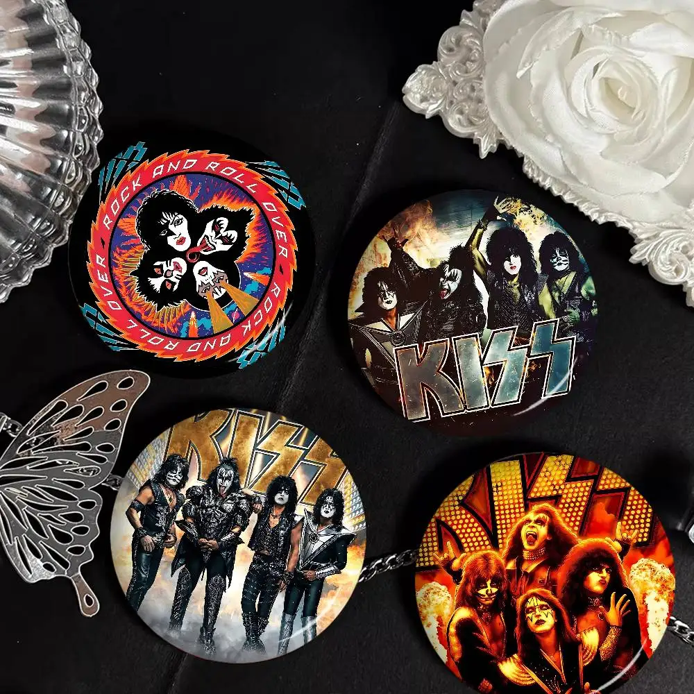 Rock Band Kiss 58mm Animals Funny Brooches Badge Backpack Clothes Gift Accessory