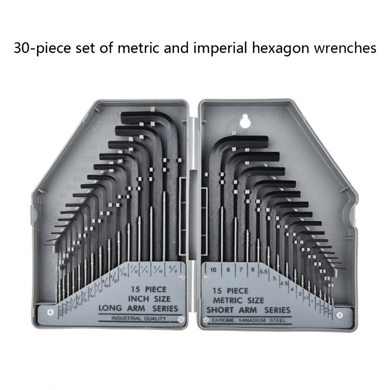 31-Piece for Key Set, Allen Wrench Set Inch/Metric MM(0.7mm-10mm)/(0.028\