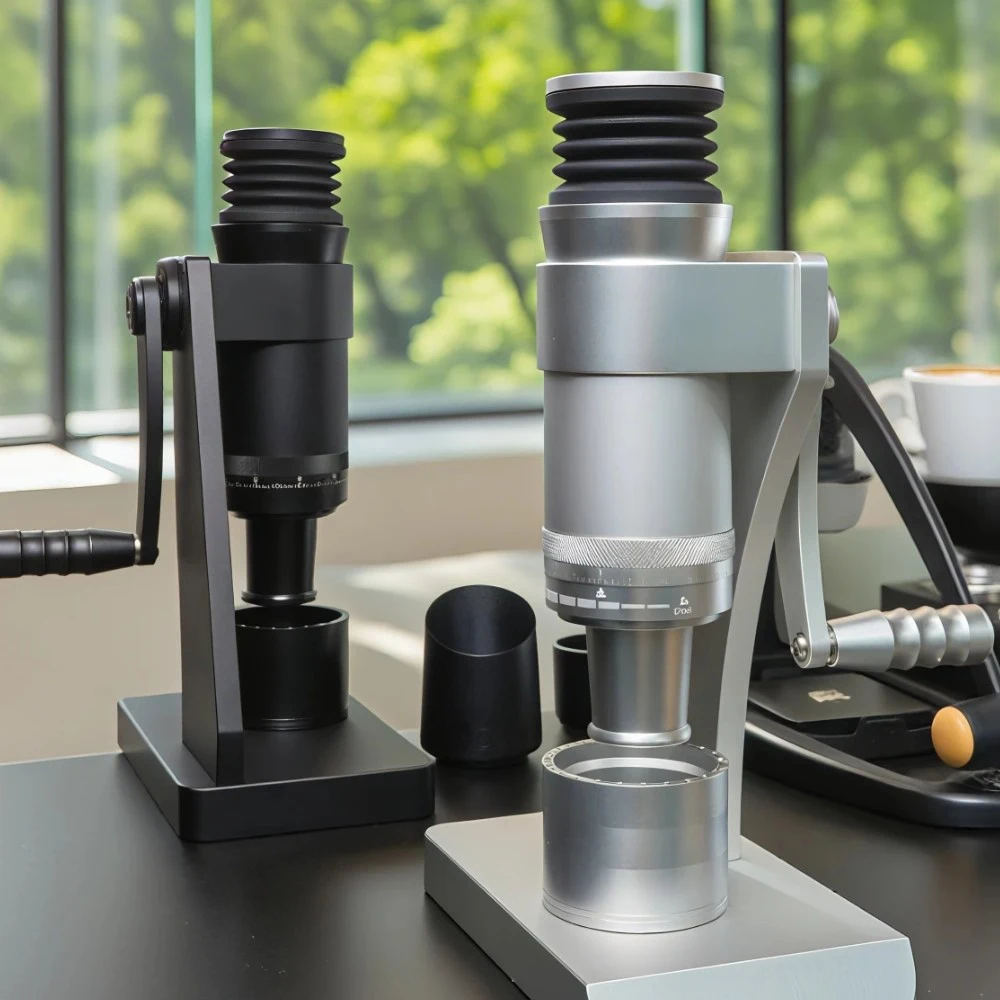 

High-End Eco-friendly Modern Design Hand-Crank Coffee Bean Grinder 63mm Large Size Titanium-Coated Ghost Tooth Grinding Plate