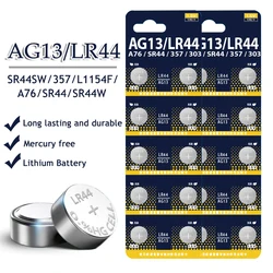 10-100pcs High Capacity LR44 Batteries L1154F AG13 SR44 A76 Alkaline Battery 1.5V Button Coin Cell Battery for Calculator